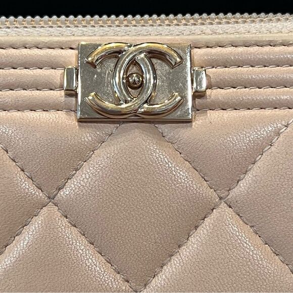 Chanel Boy Small Zip Around Wallet - Picture 2 of 11